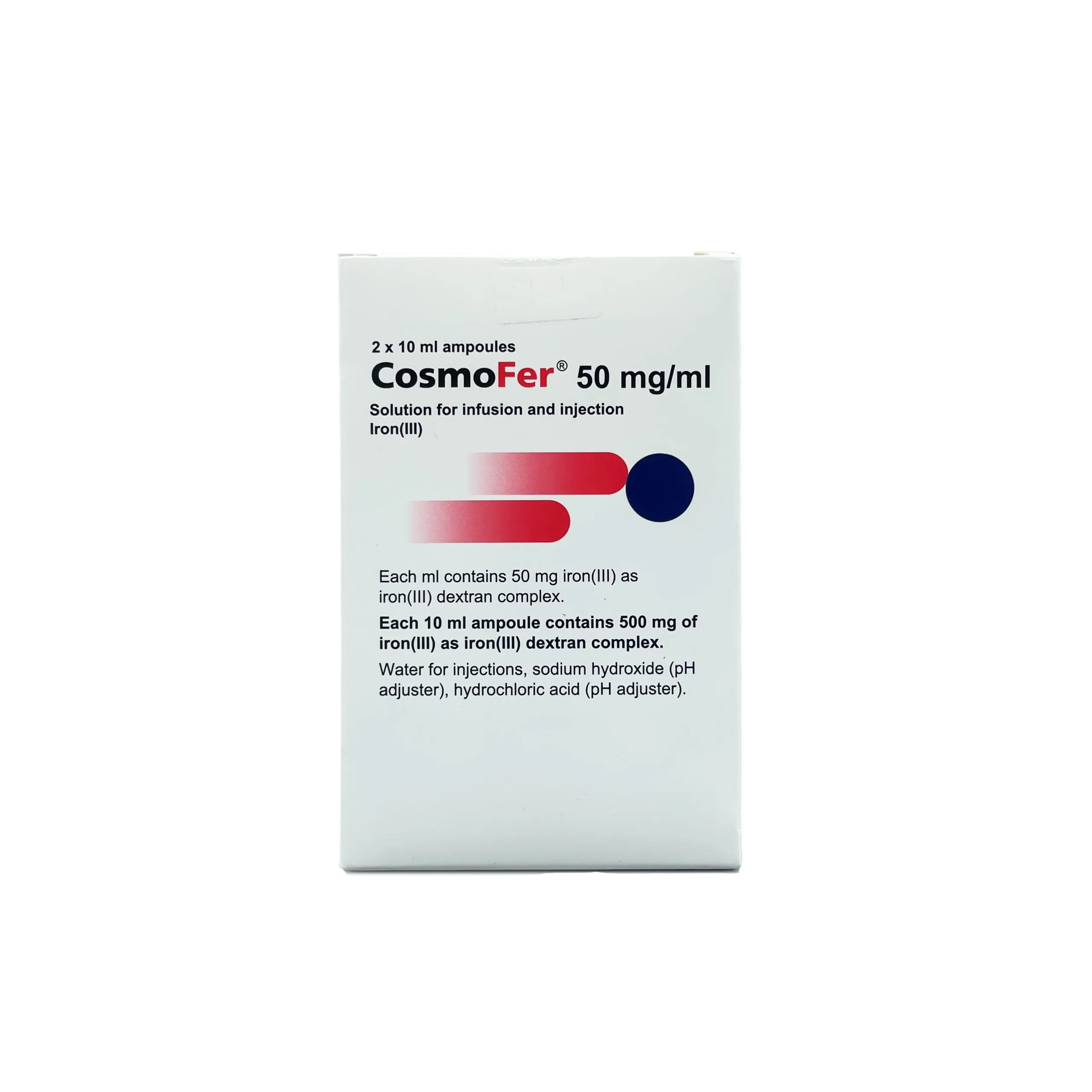 Cosmofer 500mg/10ml Injection (2 x 10ml)