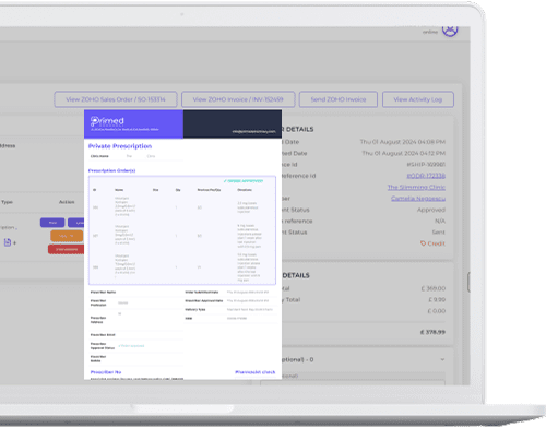 Prescribing screen